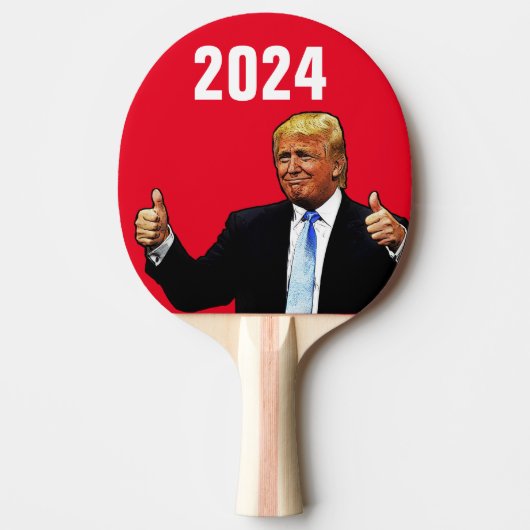 DONALD TRUMP 2024 PING PONG PADDLE TISCHTENNIS SCHLÄGER (Vorderseite)