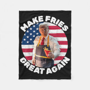 Donald Trump 2024 Pommes Frites - Mach Pommes Frit Fleecedecke
