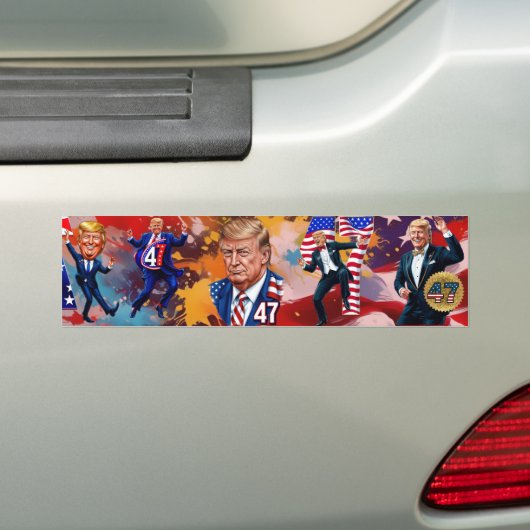 Donald Trump 2024 Präsident 47 Gewinner Autoaufkleber (Auf Auto)