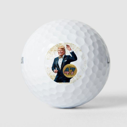 Donald Trump 2024 Präsident 47 Gewinner Golfball (Vorderseite)