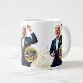 Donald Trump 2024 Präsident 47 Gewinner Jumbo-Tasse (Vorderseite Rechts)