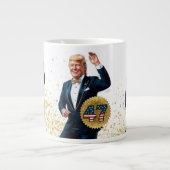 Donald Trump 2024 Präsident 47 Gewinner Jumbo-Tasse (Vorderseite)