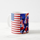 Donald Trump 2024 Präsident 47 Gewinner Kaffeetasse (Vorderseite Links)