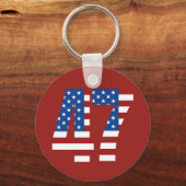 Donald Trump 2024 Präsident 47 Gewinner Schlüsselanhänger (Rückseite)