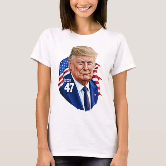 Donald Trump 2024 Präsident 47 Gewinner T-Shirt (Vorderseite)