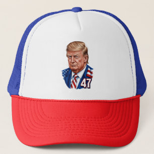 Donald Trump 2024 Präsident 47 Gewinner Truckerkappe