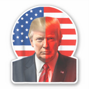 Donald Trump 2024 Präsident Legend American Flag Aufkleber