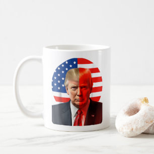 Donald Trump 2024 Präsident Legend American Flag Kaffeetasse
