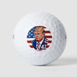 Donald Trump 2024 Presidential 47 Winner - USA Golfball