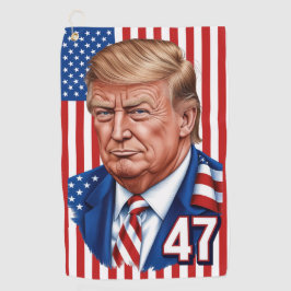 Donald Trump 2024 Presidential 47 Winner - USA Golfhandtuch