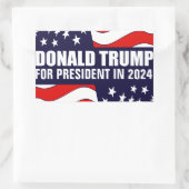 Donald Trump 2024 Rechteckiger Aufkleber (Tasche)
