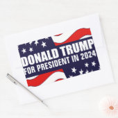 Donald Trump 2024 Rechteckiger Aufkleber (Umschlag)