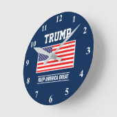 Donald Trump 2024 republikanische Wanduhr für die  (Winkel)