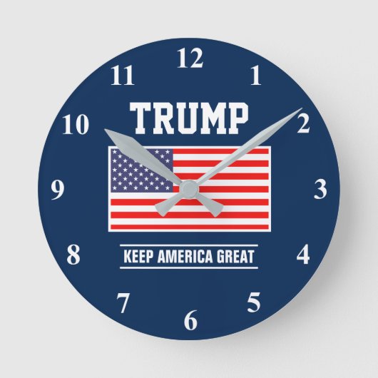 Donald Trump 2024 republikanische Wanduhr für die  (Vorderseite)