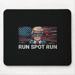 Donald Trump 2024 Run Spot Run Funny Republican Pa Mousepad