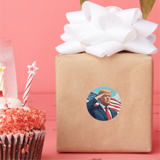 Donald Trump 2024 Runder Aufkleber (Party)