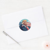 Donald Trump 2024 Runder Aufkleber (Umschlag)