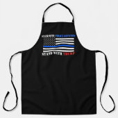 Donald Trump 2024 steht mit Polizeibeamten Schürze (Vorderseite)