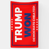 Donald Trump 2024 Trump Won Banner (Vertikal)