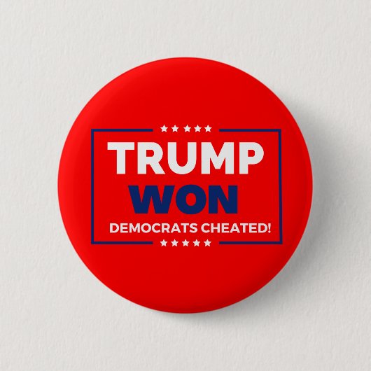 Donald Trump 2024 Trump Won Button (Vorderseite)