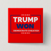 Donald Trump 2024 Trump Won Button (Vorderseite)
