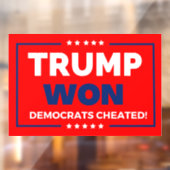 Donald Trump 2024 Trump Won Fensteraufkleber (Blatt 2)