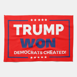 Donald Trump 2024 Trump Won Geschirrtuch