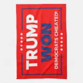 Donald Trump 2024 Trump Won Geschirrtuch (Vertikal)