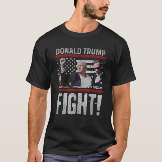 Donald Trump 2024 überlebte den Schuss bei der Kun T-Shirt (Vorderseite)