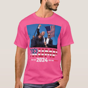 Donald Trump 2024 überlebte den Schuss bei der Kun T-Shirt