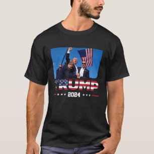Donald Trump 2024 Überlebte Schüsse bei Wahlkampfv T-Shirt
