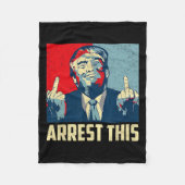 Donald Trump 2024 Unterstützerfestnahme Dies Vinta Fleecedecke (Vorderseite)