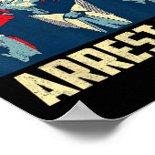 Donald Trump 2024 Unterstützerfestnahme Dies Vinta Poster (Ecke)