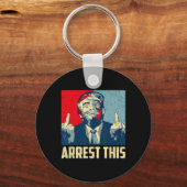 Donald Trump 2024 Unterstützerfestnahme Dies Vinta Schlüsselanhänger (Vorderseite)