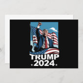 Donald Trump 2024 US-Wahlflagge Einladung (Vorne/Hinten)