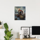 Donald Trump 2024 Viking Warrior Hero Funny AI Poster (Heimbüro)