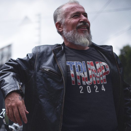 Donald Trump 2024 Vintage amerikanische Flaggenbri T-Shirt