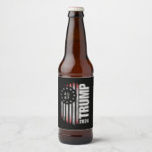 Donald Trump 2024 Wahl Abstimmung 45 47 Amerikaner Bierflaschenetikett (Vorderseite)