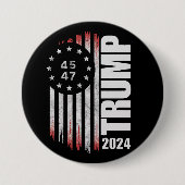 Donald Trump 2024 Wahl Abstimmung 45 47 Amerikaner Button (Vorderseite)
