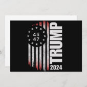 Donald Trump 2024 Wahl Abstimmung 45 47 Amerikaner Einladung (Vorne/Hinten)