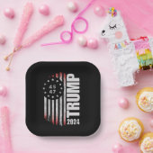 Donald Trump 2024 Wahl Abstimmung 45 47 Amerikaner Pappteller (Party)