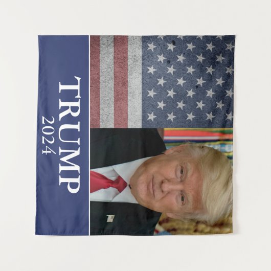 Donald Trump 2024 Wandteppich (Vorderseite (Horizontal))