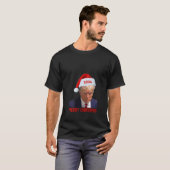 Donald Trump 2024 Weihnachtsmannmütze Frohe Weihna T-Shirt (Vorne ganz)
