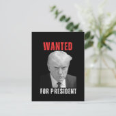 Donald Trump 2024 Wollte für Präsident Postkarte (Stehend Vorderseite)