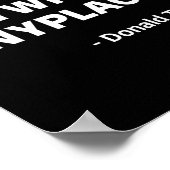 Donald Trump 2024 Zitat 2 Poster (Ecke)