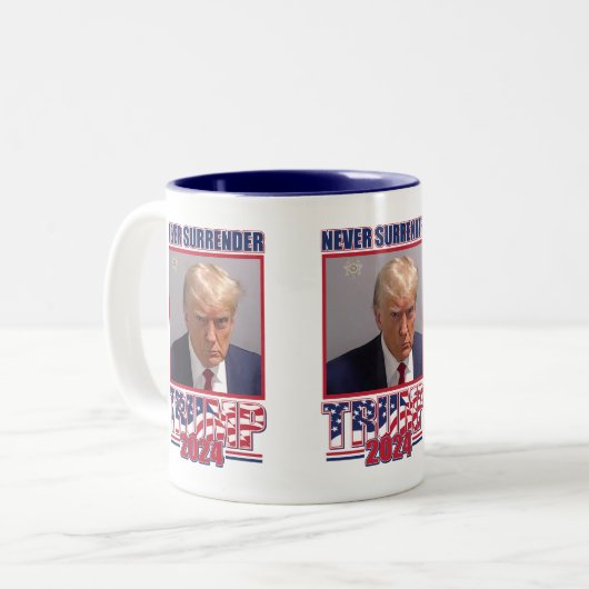 Donald Trump 2024 Zweifarbige Tasse (Vorderseite Links)