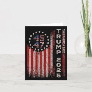 Donald Trump 2025: Amerikas amerikanische Flagge b Karte