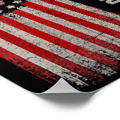 Donald Trump 2025: Amerikas amerikanische Flagge b Poster (Ecke)