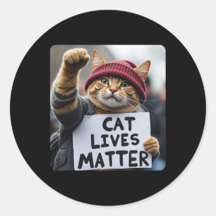 Donald Trump 2025 Cats Live Problem Runder Aufkleber