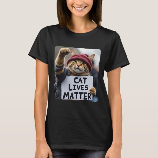 Donald Trump 2025 Cats Live Problem T-Shirt (Vorderseite)
